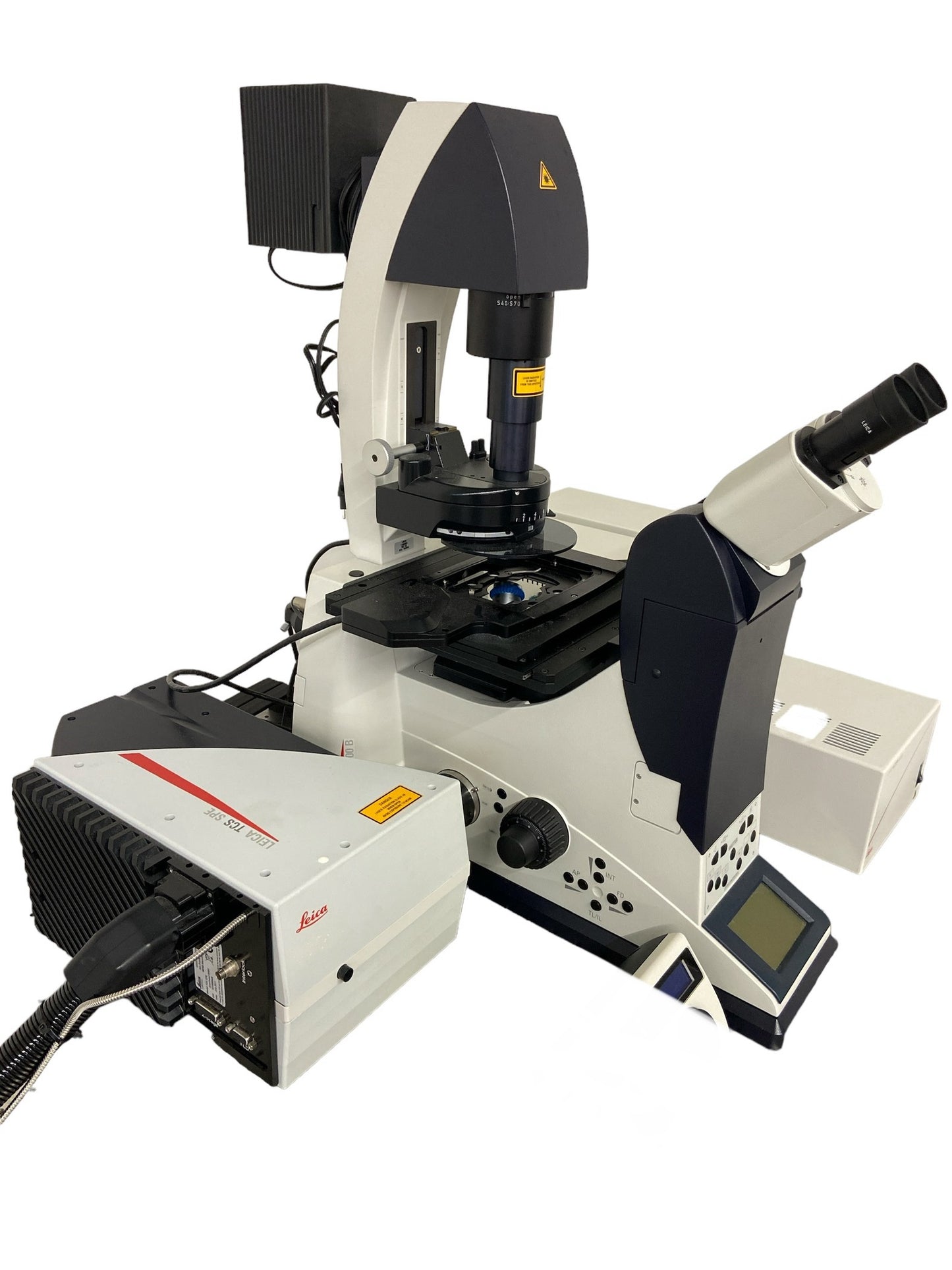 Leica DMI4000B Inverted Phase Contrast Fluorescence Trinocular Microscope Microscope