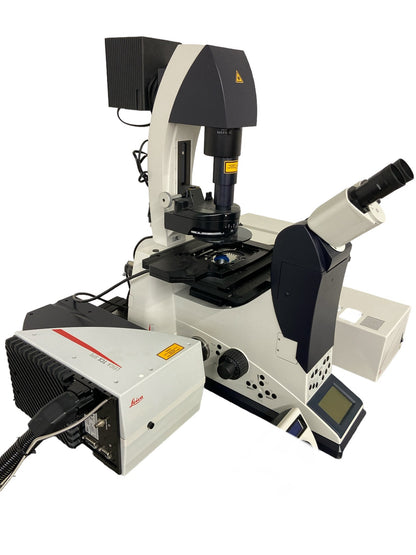 Leica DMI4000B Inverted Phase Contrast Fluorescence Trinocular Microscope Microscope