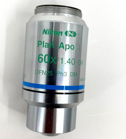 Nikon Plan Apo λ 60x/1.40 Oil OFN25 Ph3 DM M25 Thread Size  Microscope Objective