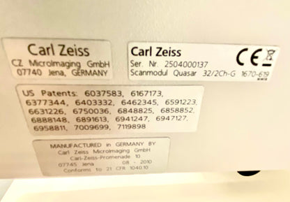 Zeiss LSM 780 Laser Scanning Confocal System w/ Zeiss Observer Z1 Inverted Phase Contrast Fluorescence Microscope